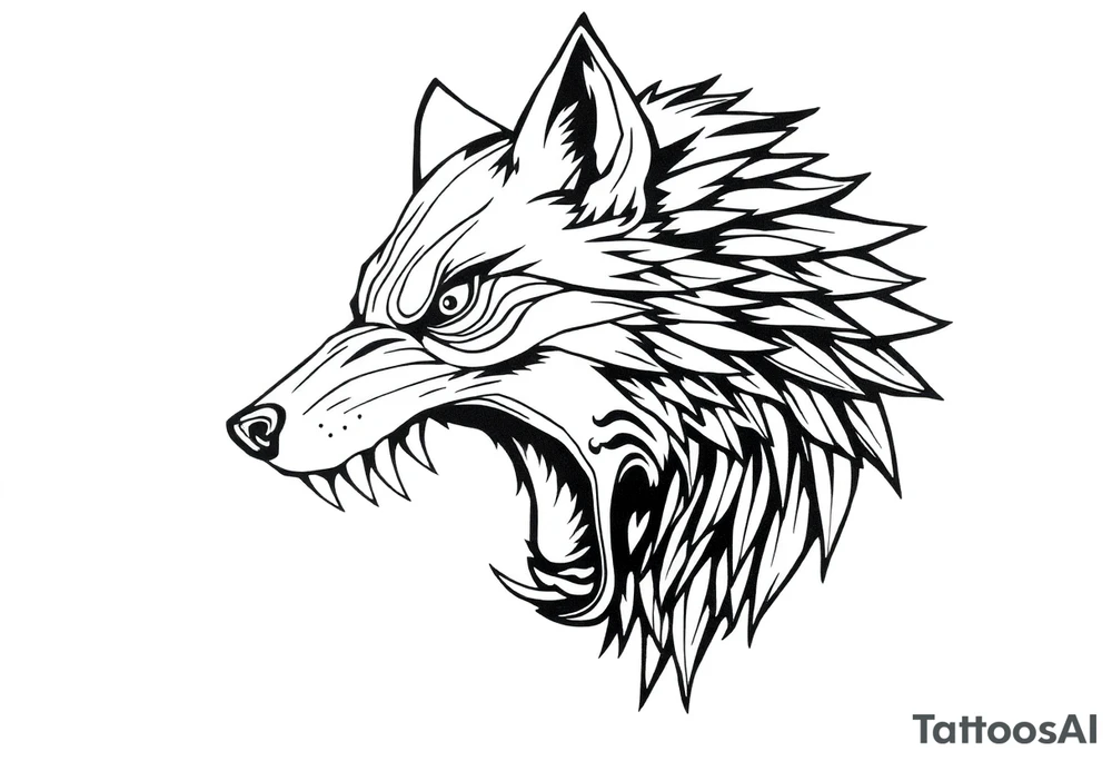 Big bad wolf lurking tattoo idea