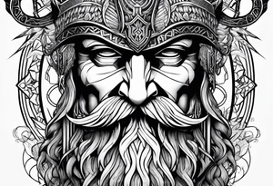 Odin god mask tattoo idea