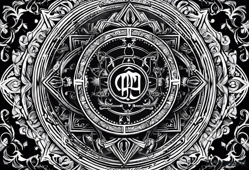 “Carpe Diem” Latin writing with Jedi order logo in the middle tattoo idea