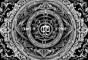 “Carpe Diem” Latin writing with Jedi order logo in the middle tattoo idea