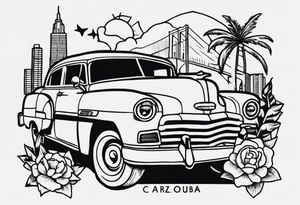 small tattoo with cuba, nyc, and arizona tattoo idea