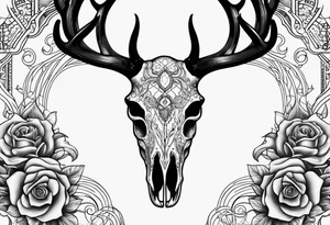 Deer skull with octopus tattoo idea