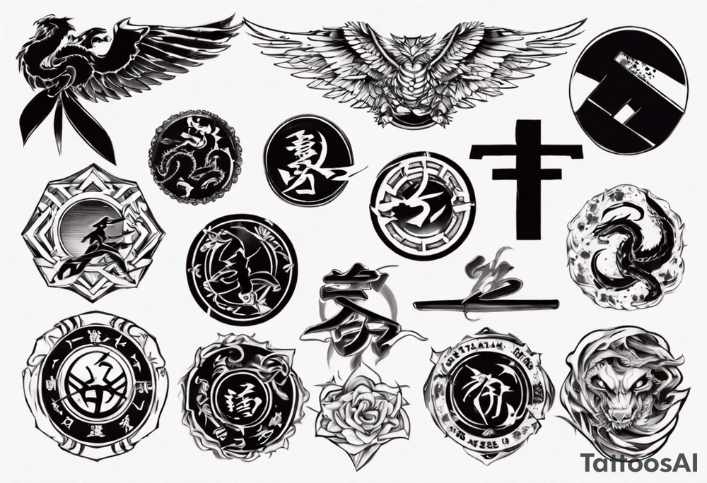 martial arts black belt over night and day tattoo idea martial arts black belt over night and day tattoo idea