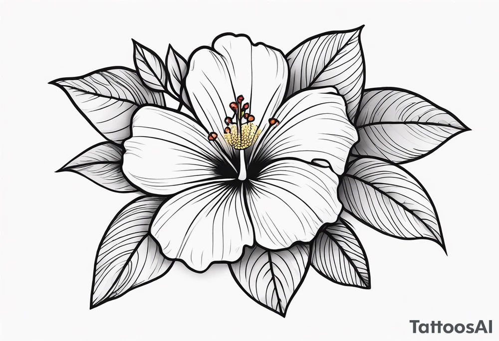 vines hibisco tattoo idea
