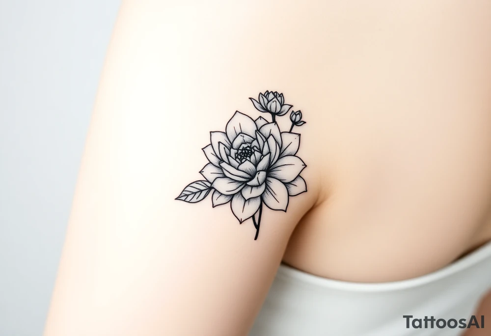rose and chrysanthemum tattoo idea