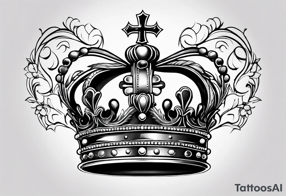 Crown with the letter T tattoo idea