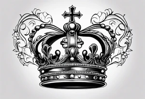 Crown with the letter T tattoo idea