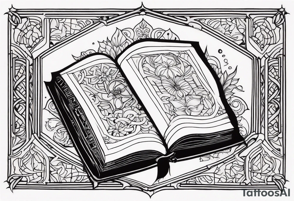 Book themed tattoo idea
