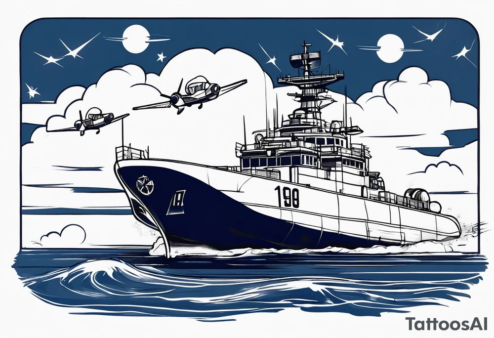 navy landing craft air cushion tattoo idea