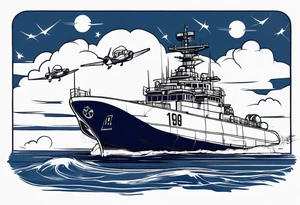 navy landing craft air cushion tattoo idea