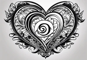 Q with a heart tattoo idea