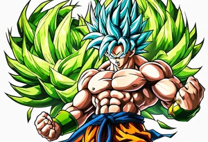 Goku fighting broly tattoo idea