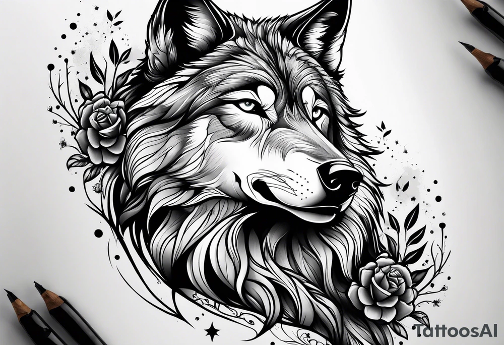 Wolf tattoo idea