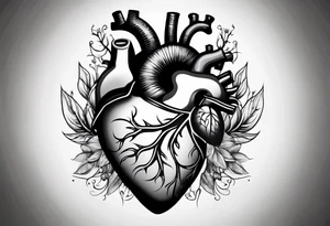 human heart tattoo idea