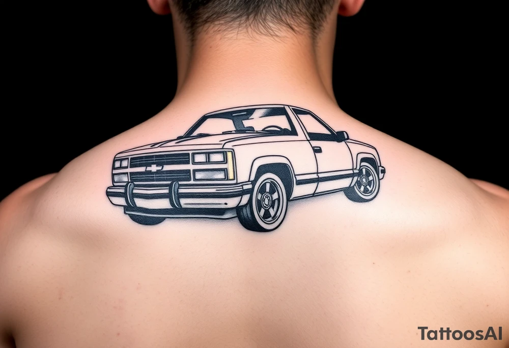 1993 Chevy Silverado 1500 lowrider tattoo idea