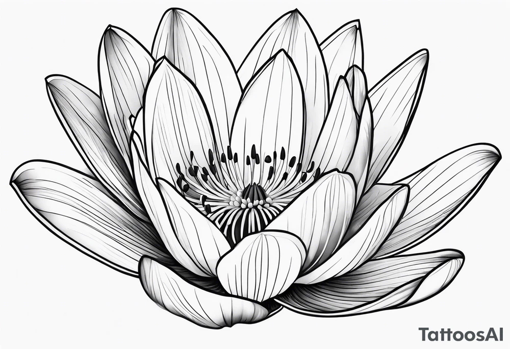 3 simple water lillie’s becoming more bloomed tattoo idea
