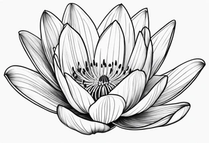 3 simple water lillie’s becoming more bloomed tattoo idea