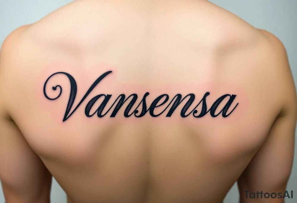 Name Vanessa tattoo idea