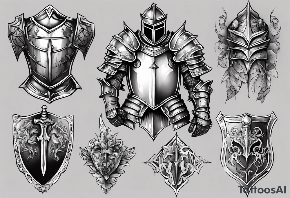 knight armor tattoo idea