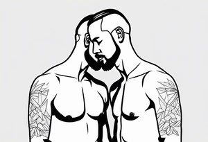 Gay men outline tattoo idea