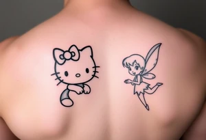 Hello kitty as sally and Tinkerbell tattoo idea