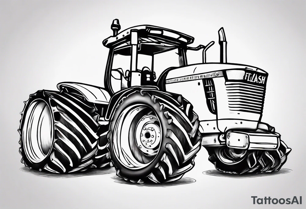 Grain tractor tattoo idea