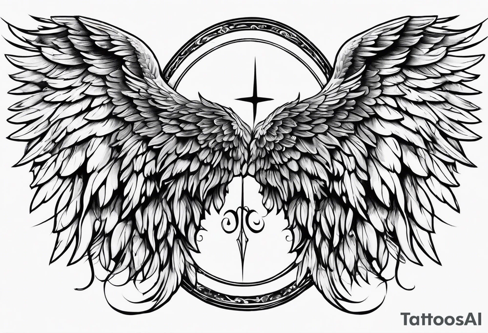 Angel wings tattoo idea
