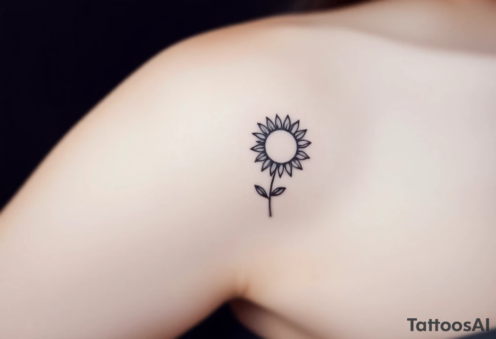 The sun, with a stem like a sunflower tattoo idea