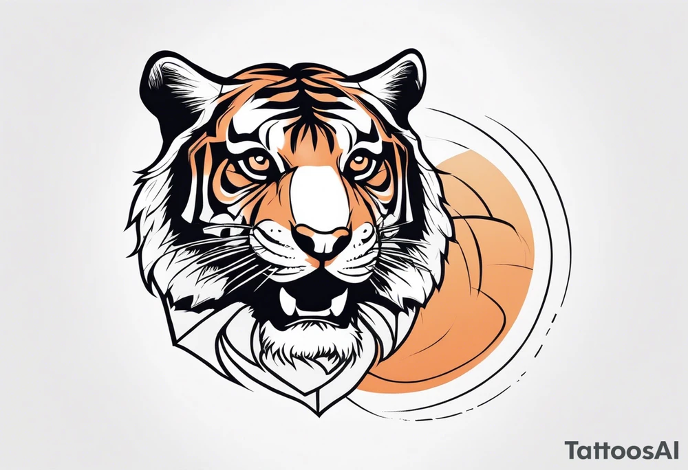 Memorial piece including a tiger on forearm. Very minimalist design. tattoo idea