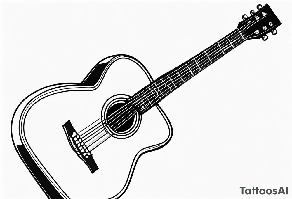 Acoustic Guitar Strings tattoo idea