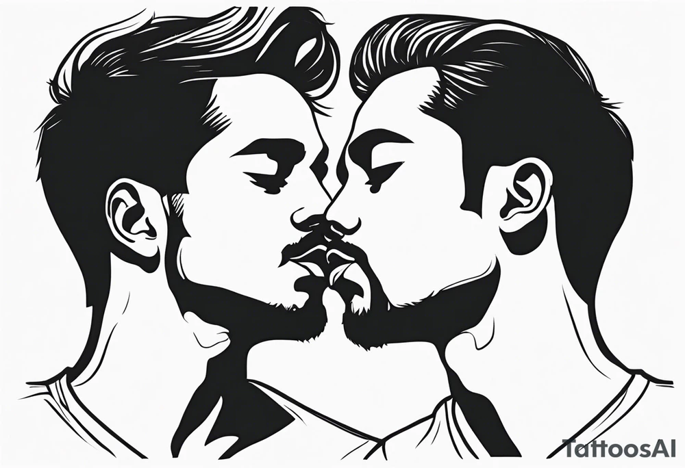 Men kissing tattoo idea