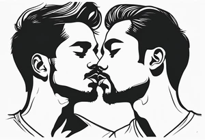 Men kissing tattoo idea