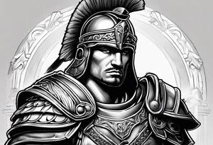 roman warrior theme tattoo design for bicep tattoo idea