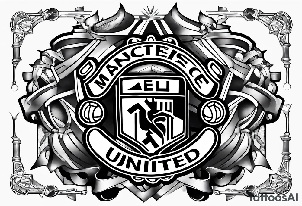 Slidetackle soccer Manchester United tattoo idea