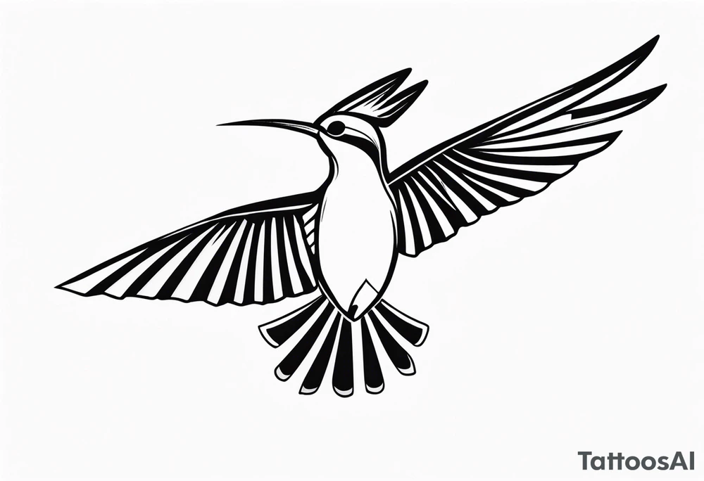 Flying hoopoe tattoo idea