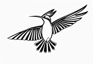 Flying hoopoe tattoo idea