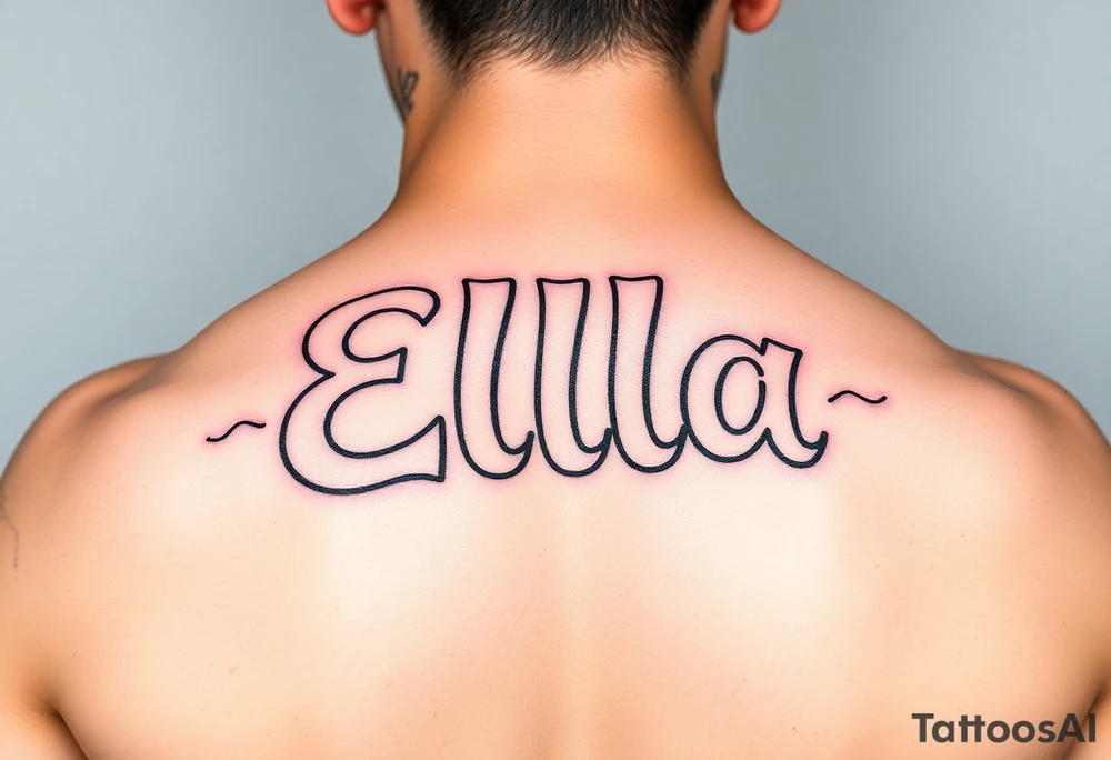 Ella text tattoo idea