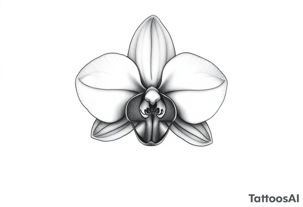 Small orchid flower tattoo idea