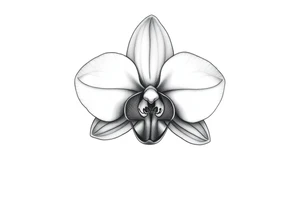 Small orchid flower tattoo idea