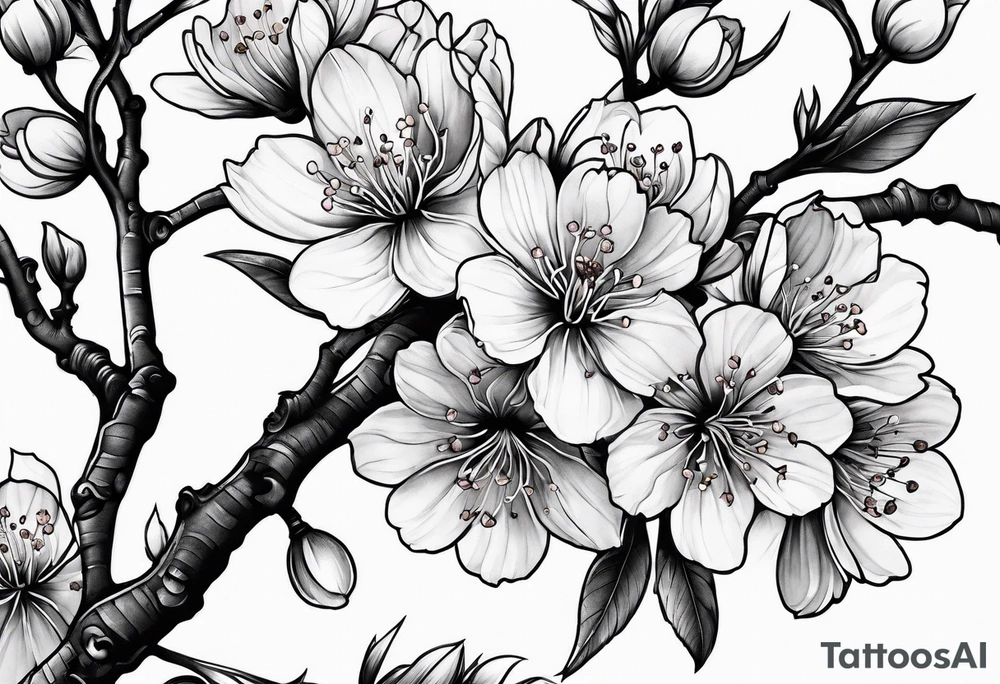 Cherry blossoms tattoo idea