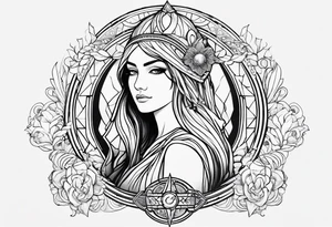 Virgo, ruling planet and element tattoo idea