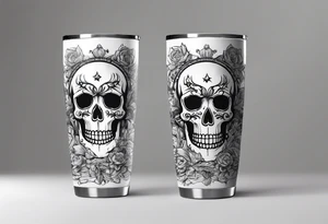 20 oz tumbler banner design, minimalist, spellbound, Halloween tattoo idea