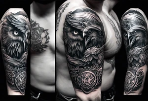 odin and ravens tattoo idea