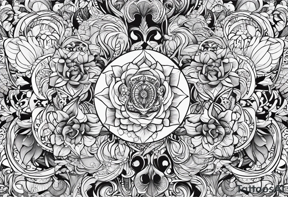 My four kids names Zoe, Tatum, Damian, Ramiro tattoo idea