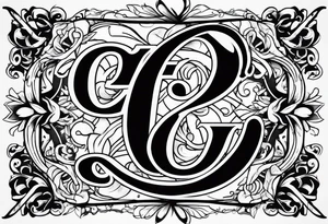 Gangly letter D and G put together tattoo idea