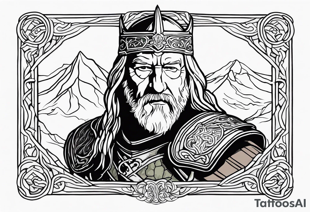 Lord of the Rings 
King Theoden forth Erolingas charge tattoo idea