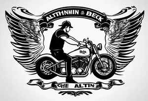 something related to a person named Altin Beck, He is a gang member of a motorcycle club and of a very stylish young man, I want my name on the tattoo tattoo idea