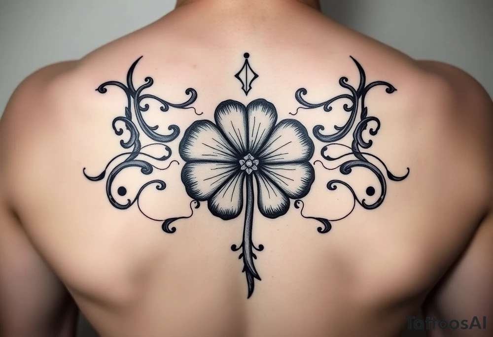 A five leaf clover grimoire from black clover tattoo idea