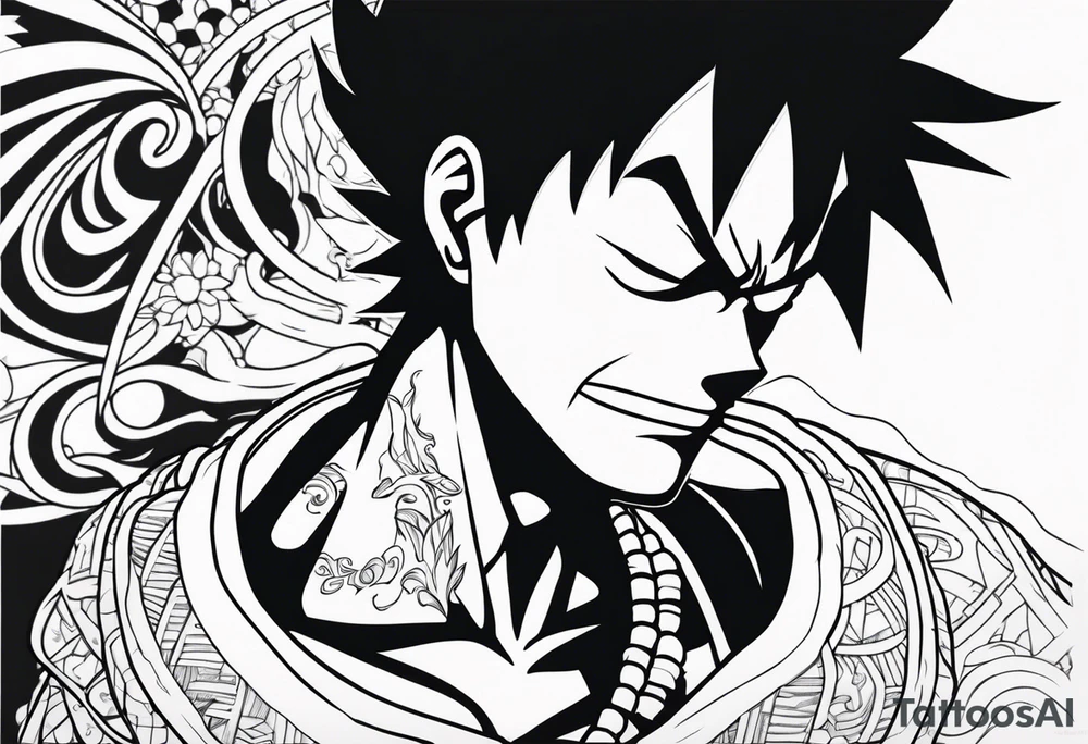 Once piece luffy tattoo idea