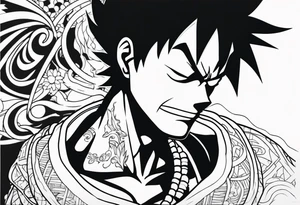 Once piece luffy tattoo idea